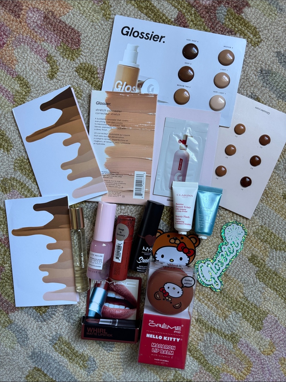 Skin to Lips! 15-pc Bundle Glossier Samples Macaron Lip Balm MAC Lippies + more